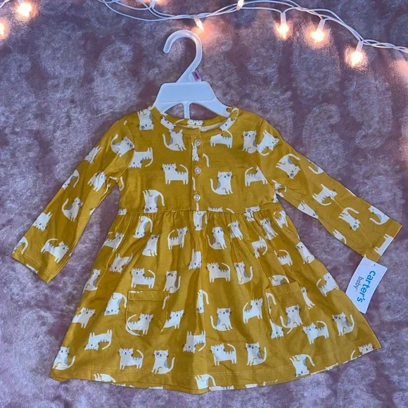 Carter's | Dresses | Cat Print Dress Nwt | Poshmark